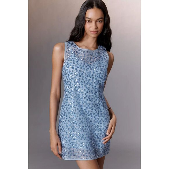 Anthropologie Dresses & Skirts - Anthropologie NWT x Siempre Sleeveless Sequin Shift Mini Dress in Lilac size XL